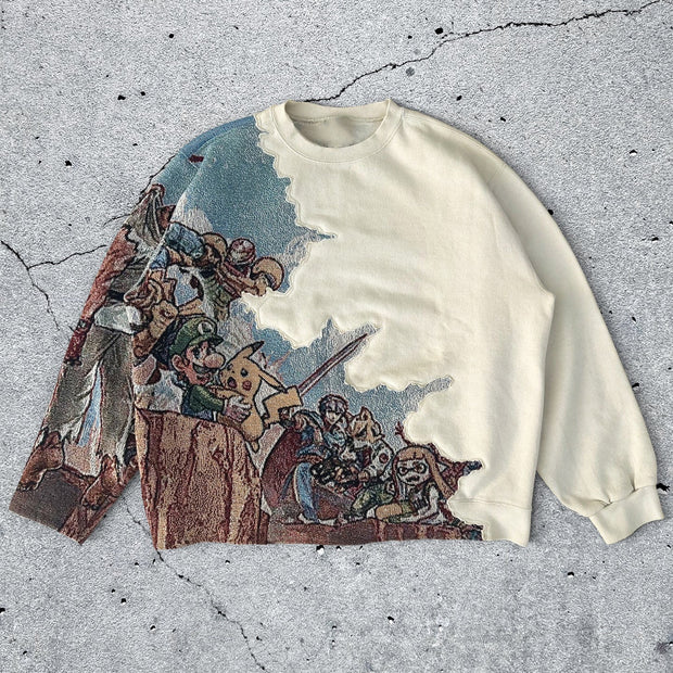 Pokemon Casual Street Style Tapestry Sweatshirt