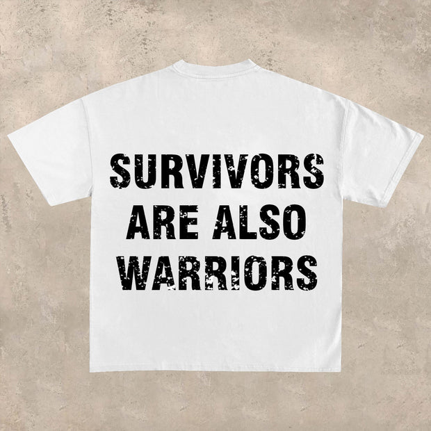 Survivors are also warriors T-shirt