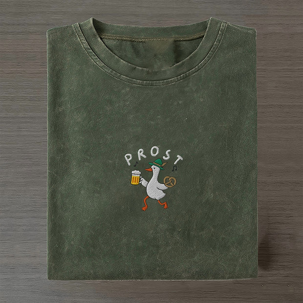 Embroidered Goose Prost T-shirt