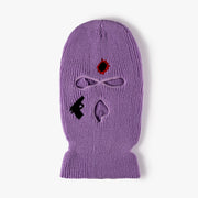 Street Couple Embroidered Three-Hole Beanie