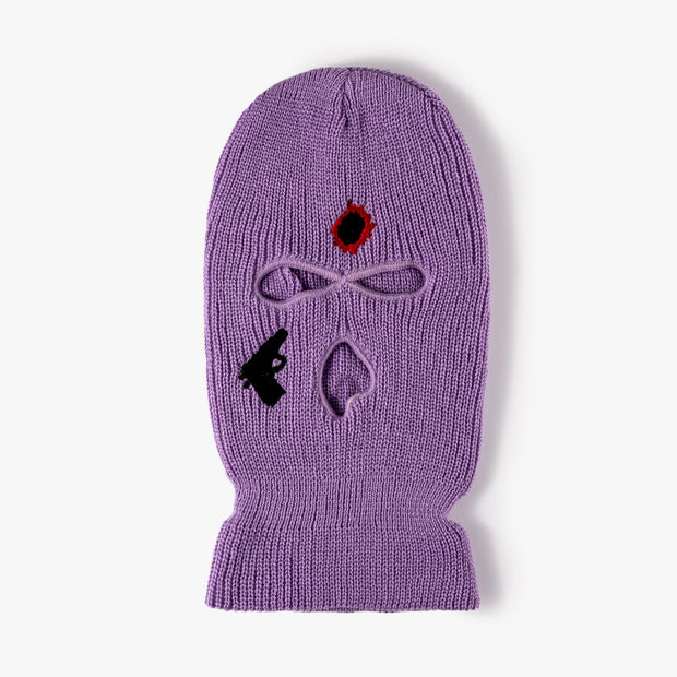 Street Couple Embroidered Three-Hole Beanie