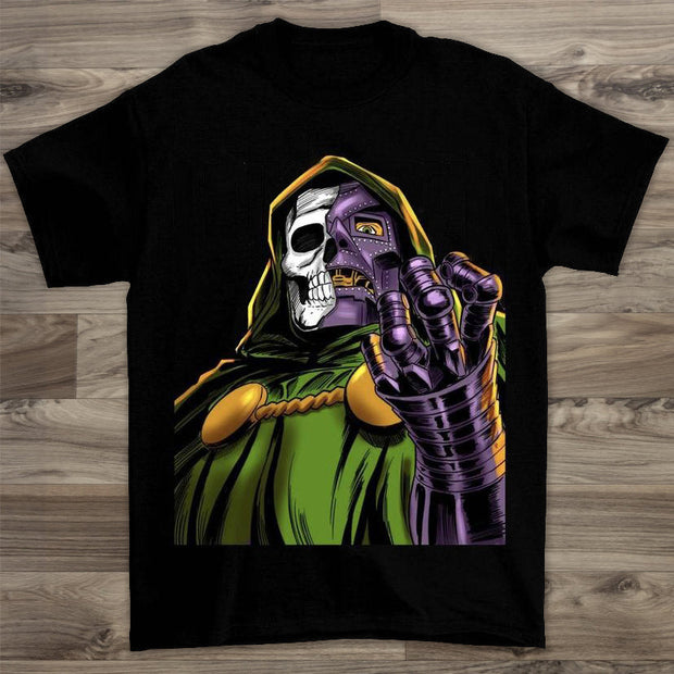 Men's personalized fashion loose printed round neck t-shirt