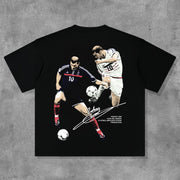 Personality No.10 Footballer Print Short Sleeve T-Shirt