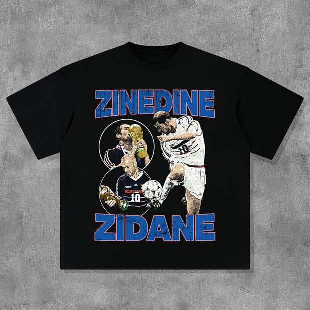 Personality No.10 Footballer Print Short Sleeve T-Shirt