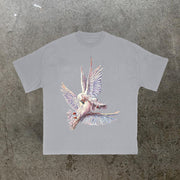 Dove Fashion Retro Street Short Sleeve T-Shirt