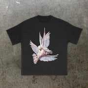 Dove Fashion Retro Street Short Sleeve T-Shirt