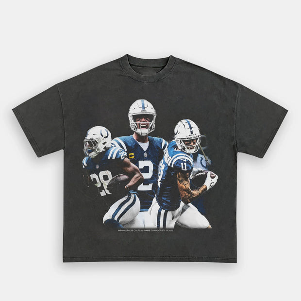 Trendy retro print street T-shirt