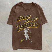 Street Print Trendy Vintage Multicolor T-Shirt