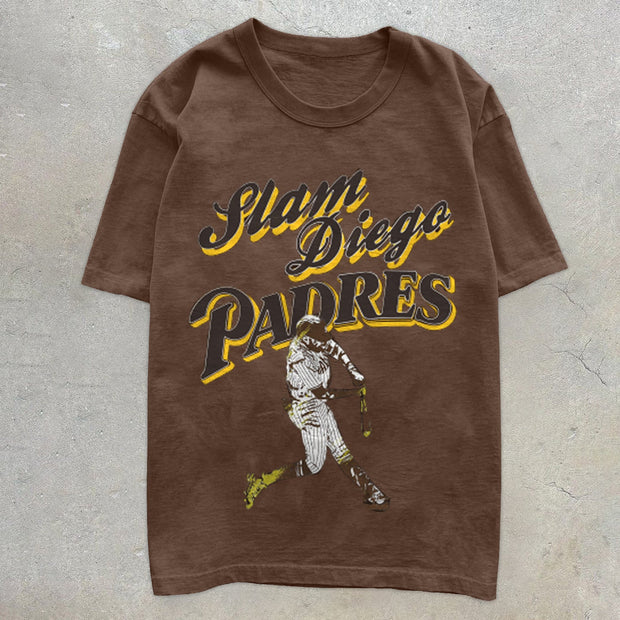 Street Print Trendy Vintage Multicolor T-Shirt