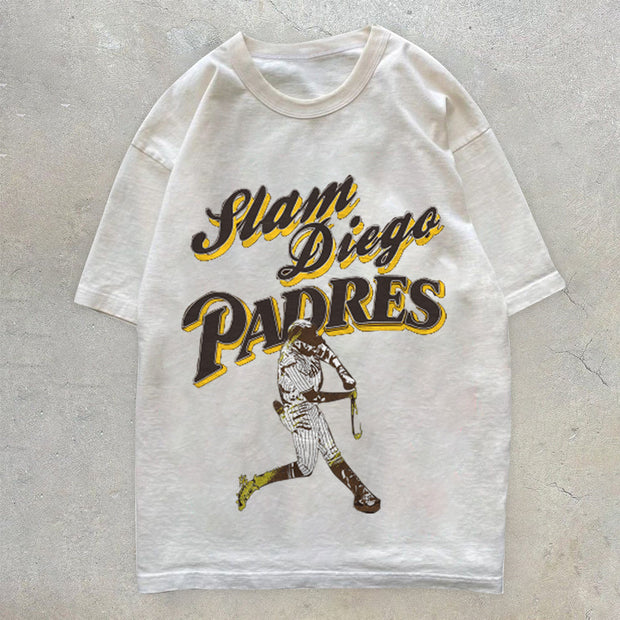 Street Print Trendy Vintage Multicolor T-Shirt