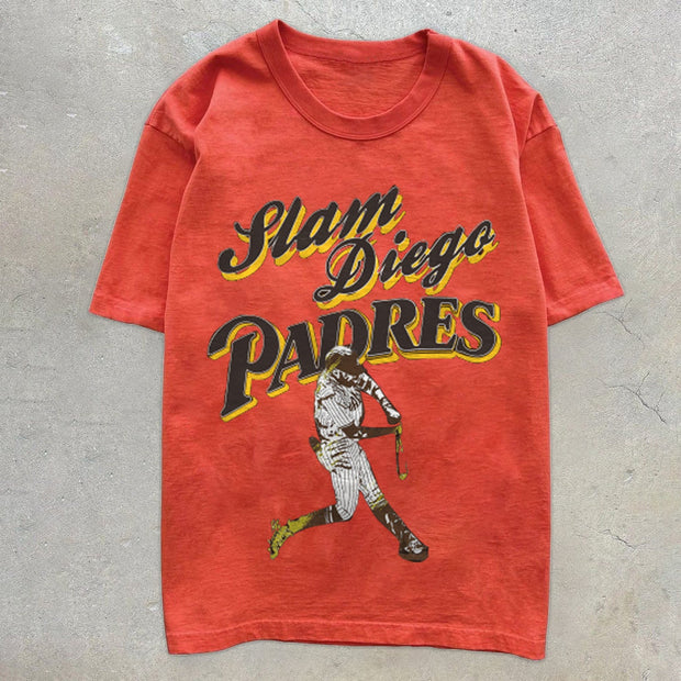 Street Print Trendy Vintage Multicolor T-Shirt