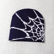 Spider web Y2K jacquard hat for men and women