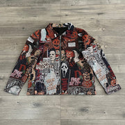Halloween Print Long Sleeve Zipped Jacket