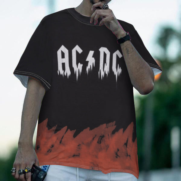 Hip-hop tie-dye personalized letter print loose T-shirt