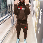 Dark Hearted Print Hoodie Sweatpants Two Piece Set