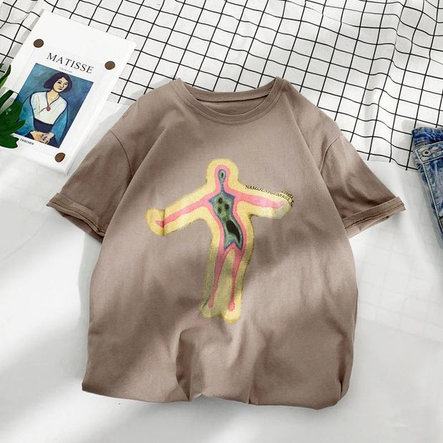 Casual printed short-sleeved T-shirt