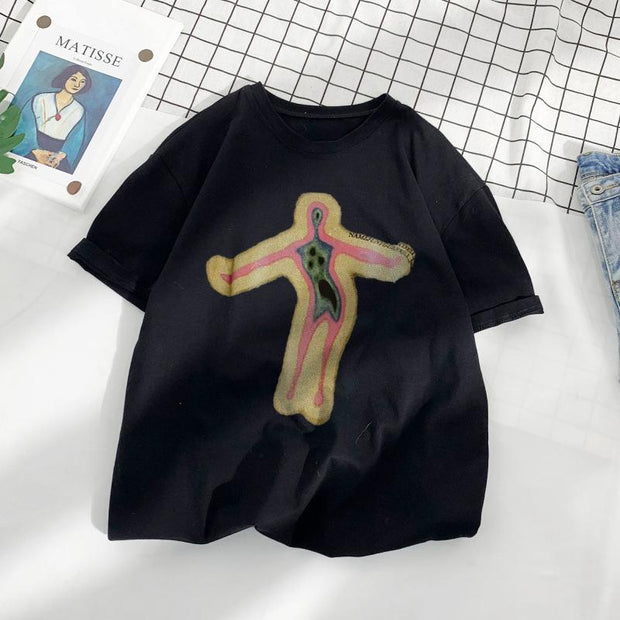 Casual printed short-sleeved T-shirt