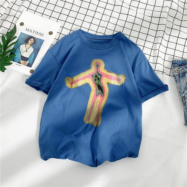 Casual printed short-sleeved T-shirt