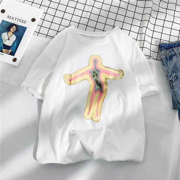 Casual printed short-sleeved T-shirt