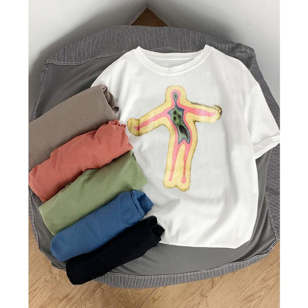 Casual printed short-sleeved T-shirt