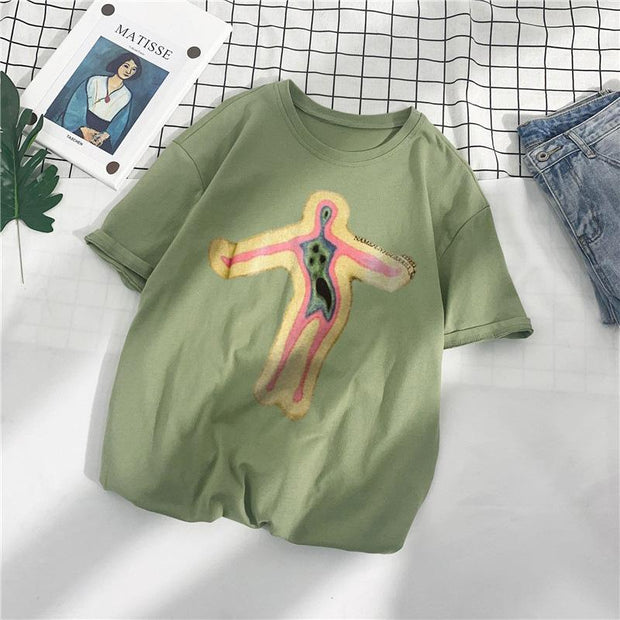 Casual printed short-sleeved T-shirt