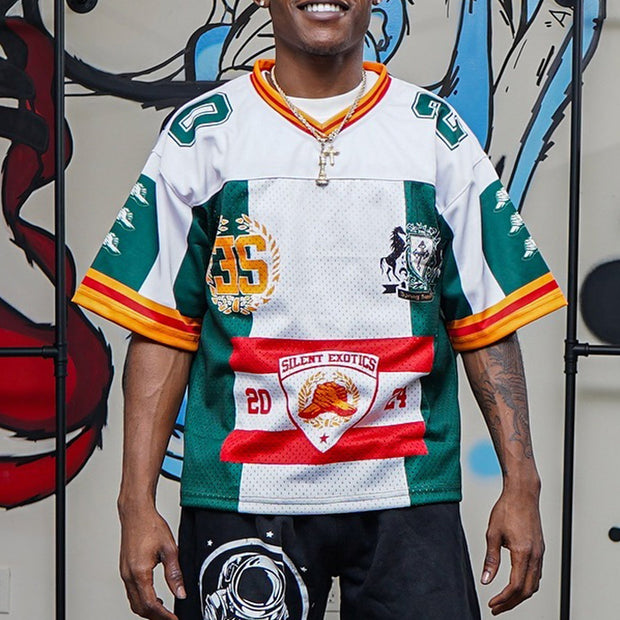 Casual Street Panel Mesh Jersey