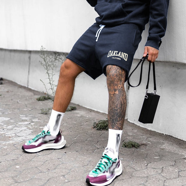 Oakland Print Elastic Shorts