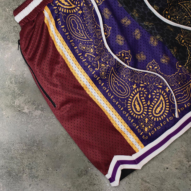 Sports cashew flower shorts men