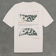 Fashionable personalized butterfly print round neck T-shirt