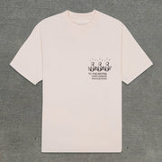 Fashionable personalized butterfly print round neck T-shirt