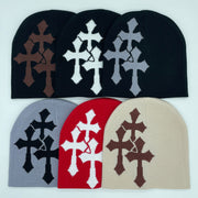 Cross Jacquard Hat for Men and Women