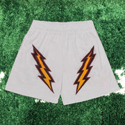 Lightning print track shorts
