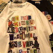 American retro loose all-match half-sleeved street short-sleeved t-shirt