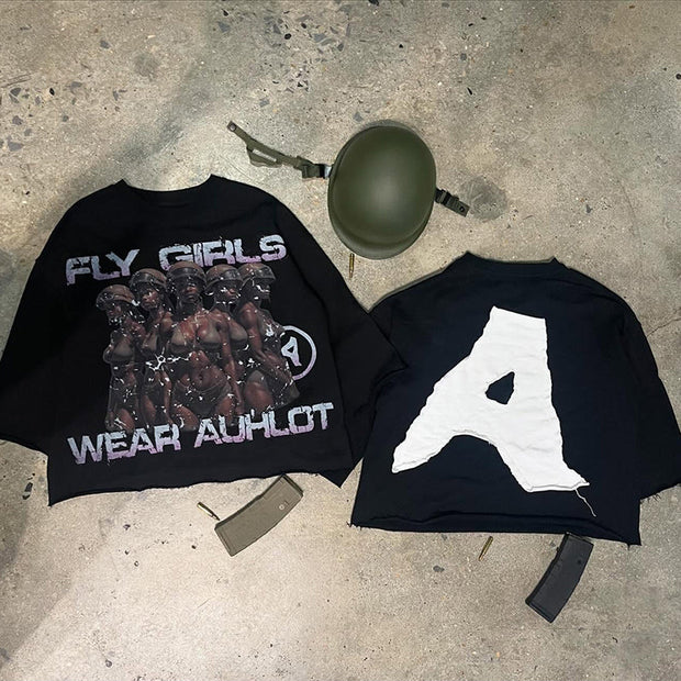 Personalized women's pilot crew neck T-shirt