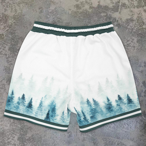 Art Fashion Casual Retro Sports Mesh Shorts
