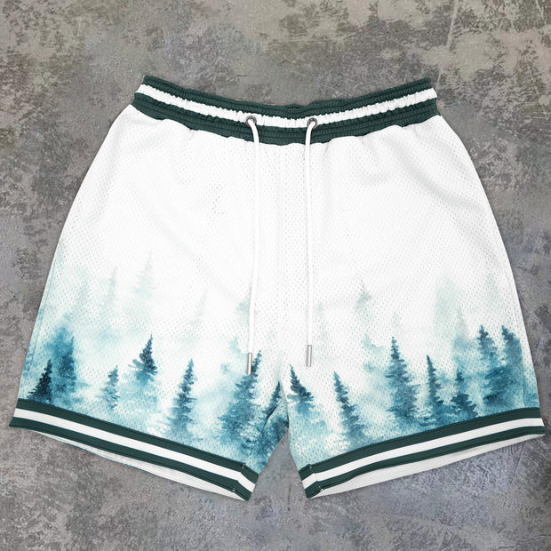 Art Fashion Casual Retro Sports Mesh Shorts