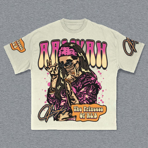 Girl Print Short Sleeve T-Shirt