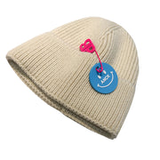 Fashion trend knitted hat female curled pin hip-hop smiley couple woolen hat winter warm hat male