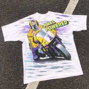 No.1 Motorcycle Racing Print Short Sleeve T-Shirt