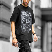 Street style fashion rock round neck T-shirt