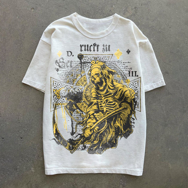 Vintage Print Street Casual Fashion T-Shirt