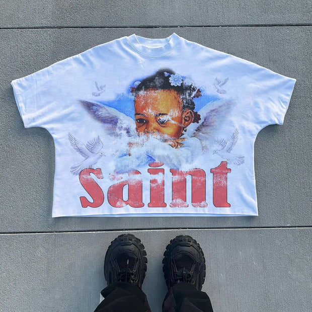Angel casual street T-shirt