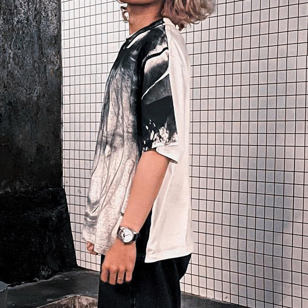 Street black and white portrait print T-shirt