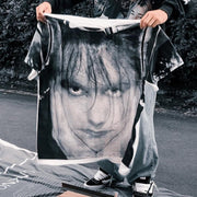 Street black and white portrait print T-shirt