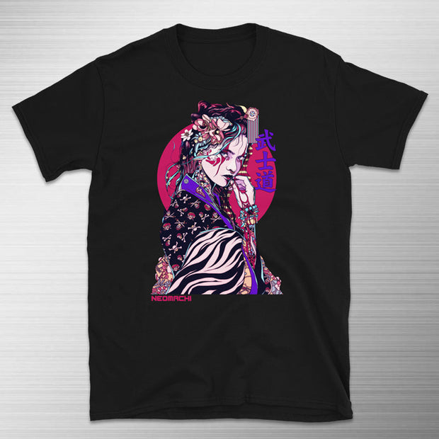 YAKUZAGĀRU Cyberpunk Print Short Sleeve T-Shirt