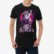 YAKUZAGĀRU Cyberpunk Print Short Sleeve T-Shirt