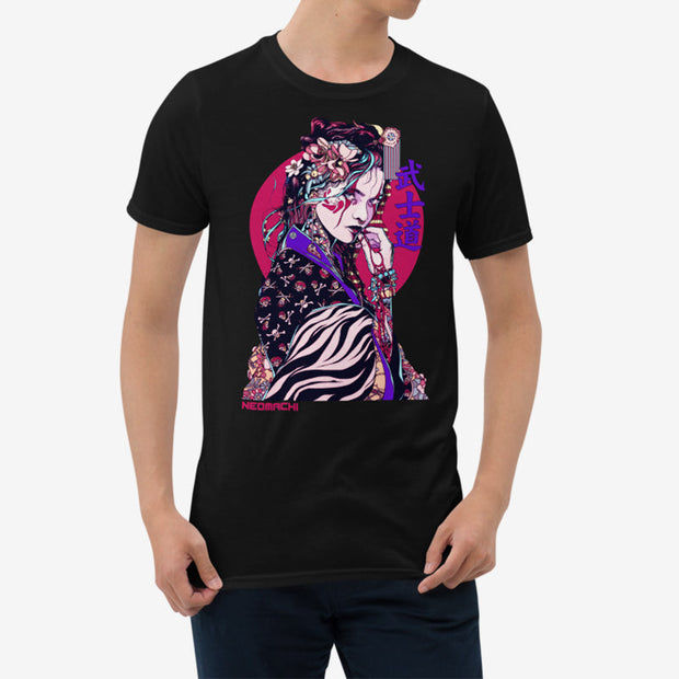 YAKUZAGĀRU Cyberpunk Print Short Sleeve T-Shirt