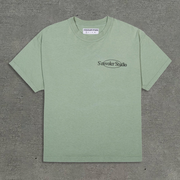 Fashionable personalized round neck printed casual T-shirt