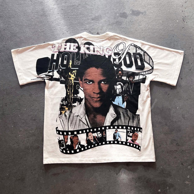 The King Of Hollywood Print Short Sleeve T-Shirt