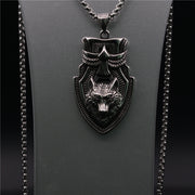 Flying eagle wolf combination pendant